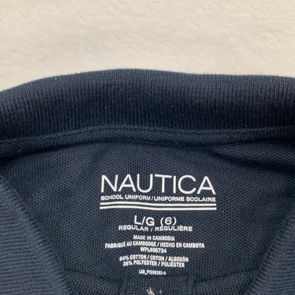 NAUTICA Little Boys Uniform Stretch Double Piqué Polo Size L (6) - Picture 3 of 9